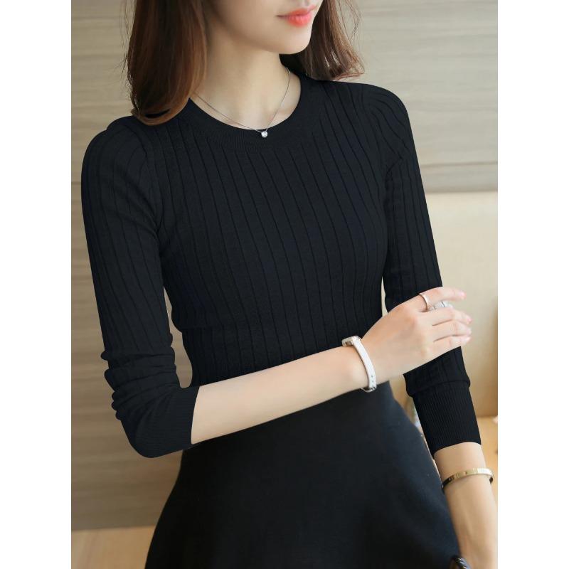 Women Sweater High Elastic Solid Turtleneck Fashion Sweater Women Slim Sexy Hight Bottoming Knitted Pullovers