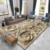 Роскошные большие ковры в европейском стиле для гостиной, золотое украшение, домашний салон, коврик под диван, нескользящие моющиеся ковры для спальни