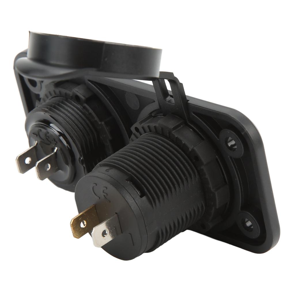 Автомобильное зарядное устройство с двумя портами, вольтметром с синей подсветкой, QC 3.0, PD 18 Вт, DC10–30 В для грузовика, дома на колесах, автобуса, лодки