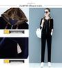 Women's Velvet Hooded Tracksuit - Spring 2025 Fashionable Two-Piece Set for Middle-Aged Moms