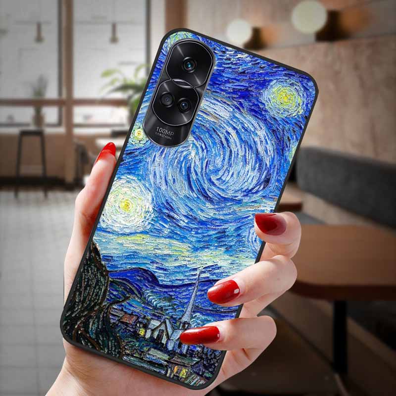 Чехол для Honor 90 Lite 5G 3D Цветочный Рельефный Тиснение Силиконовый Задний Чехол Для Honor 90 Чехол Honor90 Pro 90Pro 90Lite Мягкий Защитный