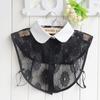 Lace Fake Collar Shirt Ladies, Cotton Lace Contrast Shirt Fake Collar Sweater Collar