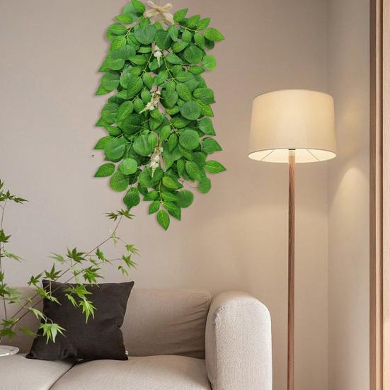 Настенный искусственный лист ивы, реалистичный, неувядающий, не увядающий, гнущийся, прозрачный, лоза