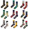 Creative and Fun Cartoon AB Trendy  Asymmetric Mandarin Duck  Men's and Women's Cotton Socks Medium High Socks