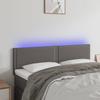 VidaXL LED Headboard Bedroom Furniture Double Bed Accessory Head of Bed Frame Interior Grey 3121566