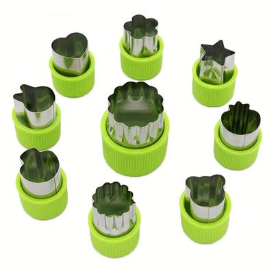 Набор из 9 формочек для нарезки овощей, мини-пирогов, формочек для фруктов и печенья, формочек для печенья для декоративных блюд