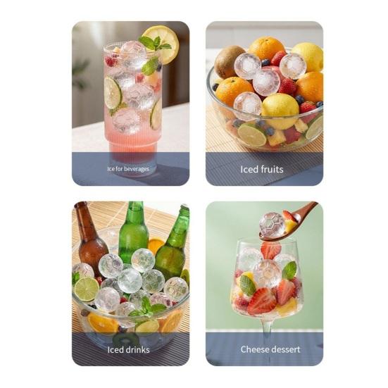 9-Compartment Covered Silicone Ice Cube Mold Dust-Proof Draining Design Ice Maker