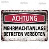 Vintage ACHTUNG HALT War Metal Signs Berlin Tin Sign Plaque Metal Plate Wall Decor For Pub Club Man Cave Plate Bar Decoration