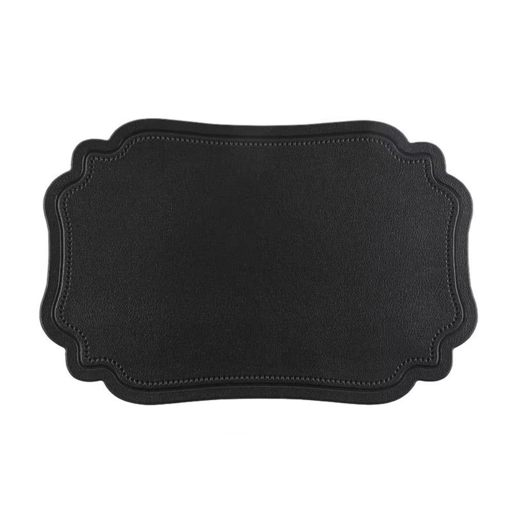 Faux Leather Coffee Place Mat Solid Color Heat Resistant Mat New Place Mat Outdoor Indoor