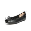 Belle Ballet Style Flat Single Shoes for Women 2025 Autumn Leather Bow Square Head Shallow Mouth Single Shoes