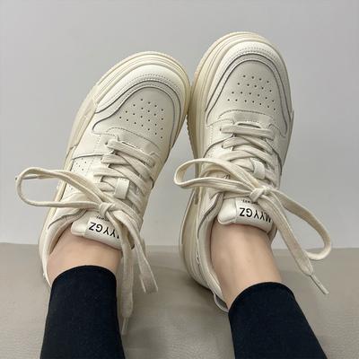 Туфли с толстой подошвой, женские, весна и осень, корейская версия студенческой спортивной повседневной обуви, повышающая упругость, легкие кроссовки для сноуборда, женские