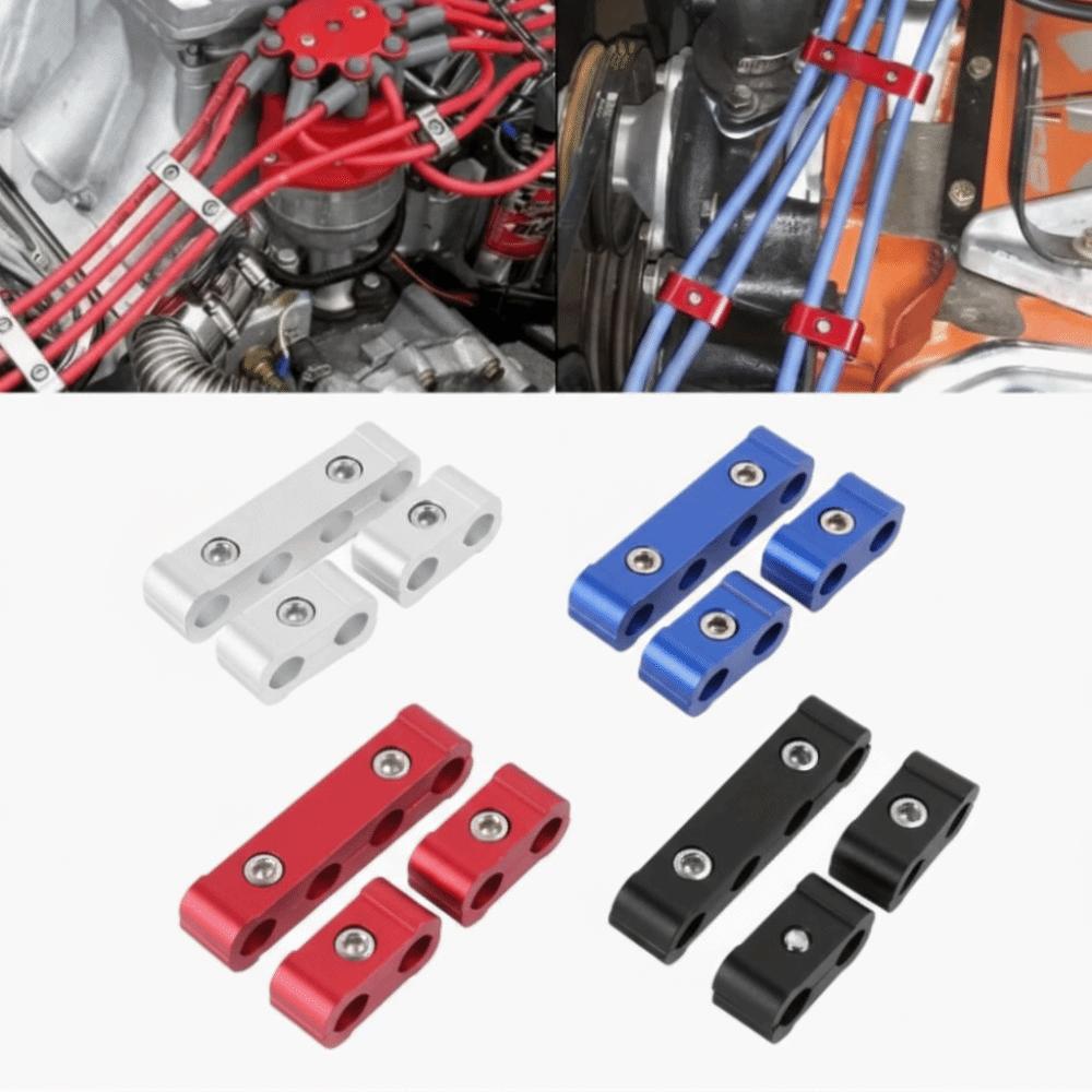 3pcs Cable Management Spark Plug Wire Dividers Aluminum Wire Separator Engine Modification