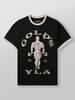 Ретро-футболка с коротким рукавом и эластичностью YoungLA x Gold's Gym для мужчин и женщин