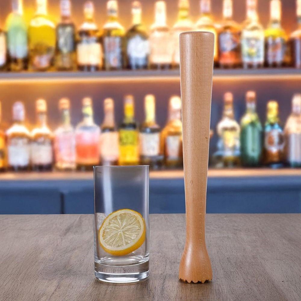 Прочный пестик для фруктового чая, мощный измельчитель льда, мадлер из буковой древесины, инструмент для бара