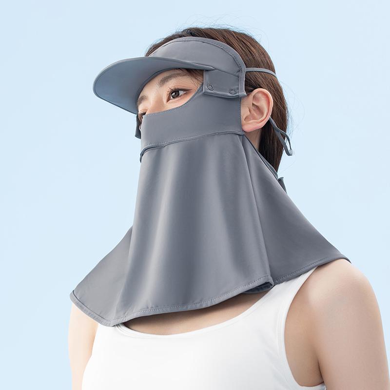 Hot Sale Sun UV protection Custom logo Outdoor Cycling Women Summer Full Facemask With Brim
