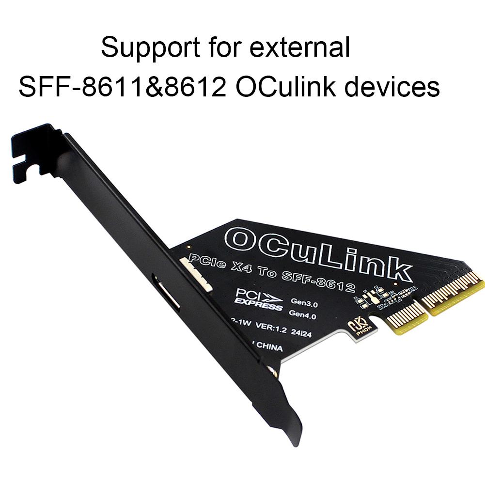 PCIe To SFF 8611&8612 Adapter Card PCI Express PCI-E X4/X1 SSD Convert Card Support PCle4.0 PCIe OCuLink SFF-8612 Adapter Card