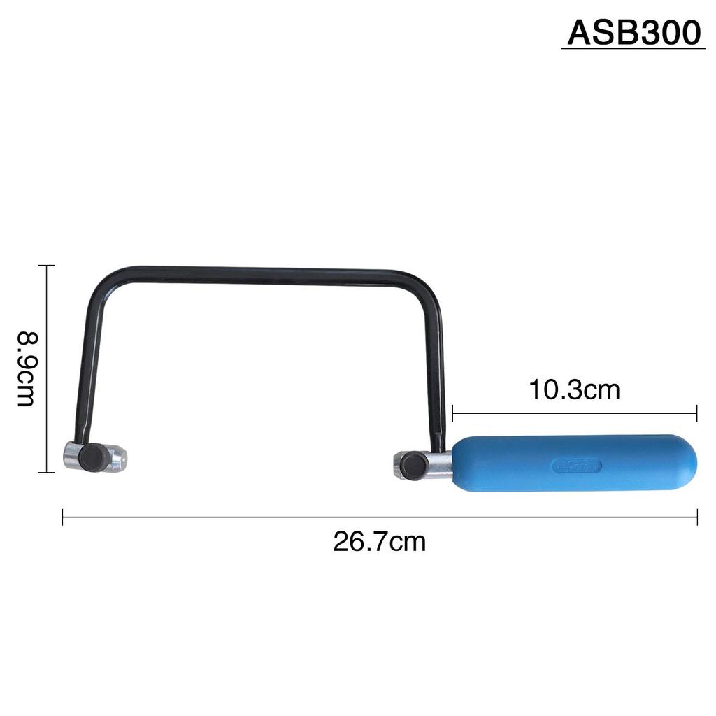 Jewelry Saw Frame U Shaped Saw Adjustable Cutting Tool Frame with 2 Pcs Saw Blades