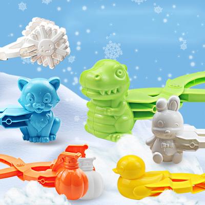 Детская зимняя игрушка для улицы, зажим для изготовления снежков для детей и взрослых, креативное сердце, снежинка, утка, форма для снега, инструмент для создания песка