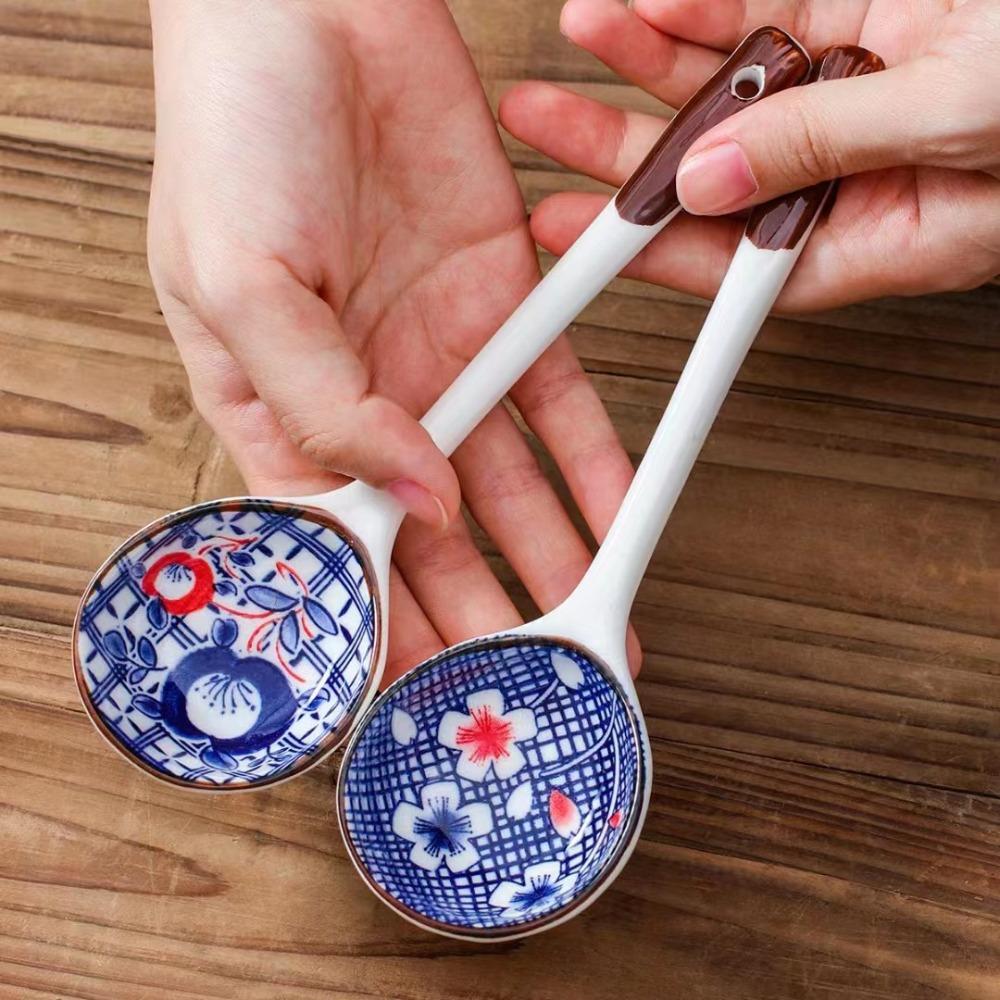 Japanese Style Dessert Spoon Heat-resistant Ramen Miso Soup Spoon Friend