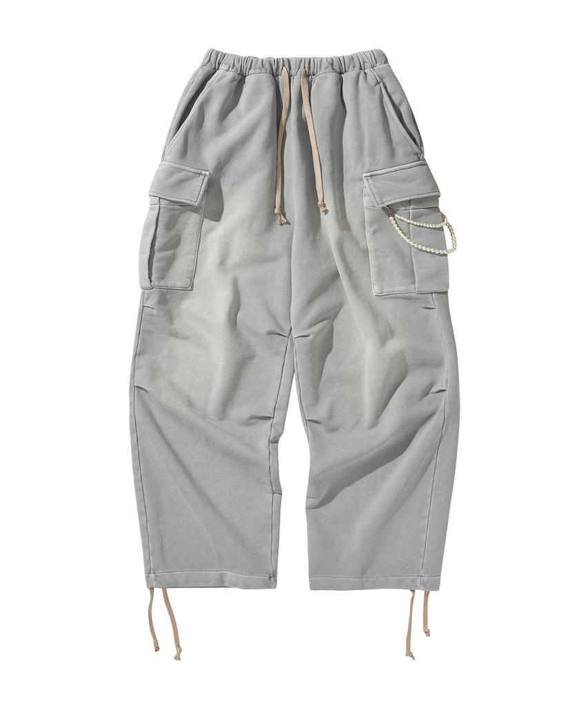 LIBERE Washed Sweat Cargo Pants / Gray