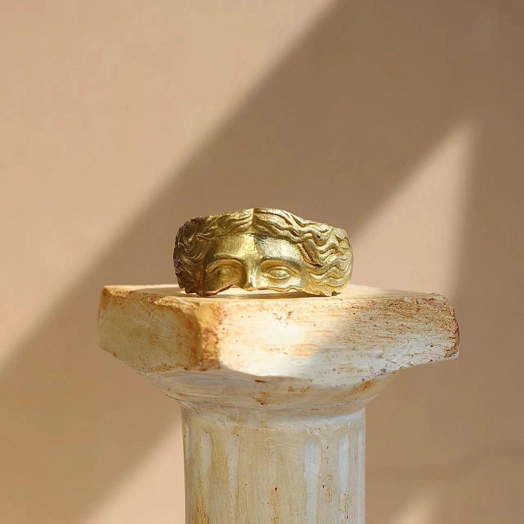 Creative Half Mask Retro Ring, Unisex Cool Style Fashionable Opening Adjustable Ring Fashion Jewelry