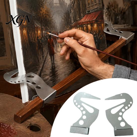 Drawing Hand Support 2Pcs Artist Bridge, Adjustable Easel Rest Bar, Ergonomic Wrist Metal Stabilizer Tool for Painting Craft Projects Board