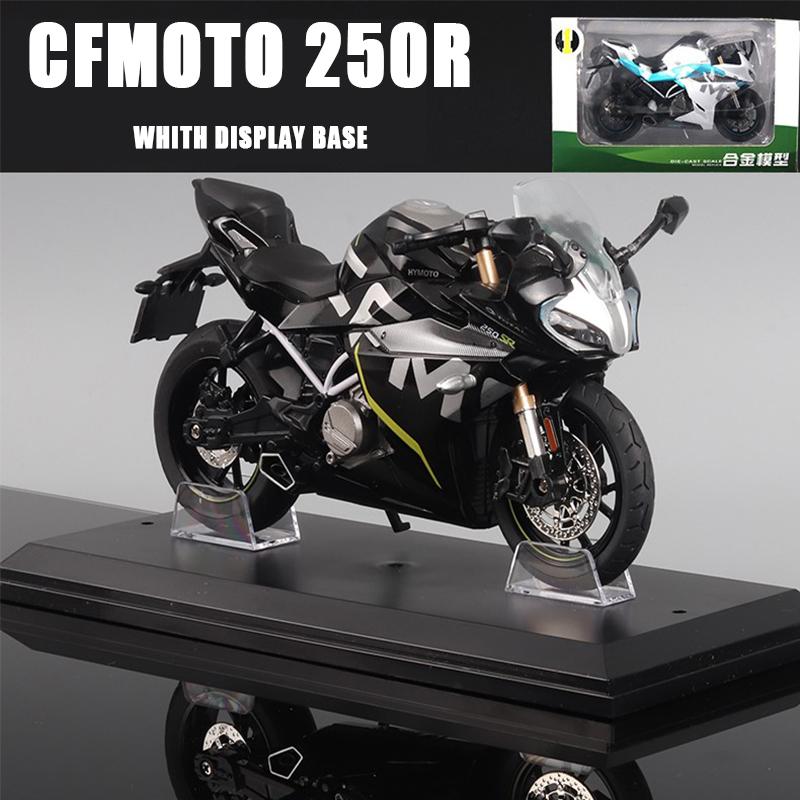 Металлическая гоночная модель мотоцикла CFMOTO 250SR масштаба 1/12, высококачественный сплав, миниатюрная игрушка, симуляция, литая под давлением детская машинка, подарки на день рождения для детей