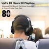 Active Noise Cancelling Headphone Wireless Over Ear Bluetooth-compatible Headphone Deeper Bass for Travel Office