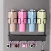 Magnetic Cup Organizer for Kitchen or Living Area Refrigerator Carbon Steel Tumblers Holder Home Storage Solution