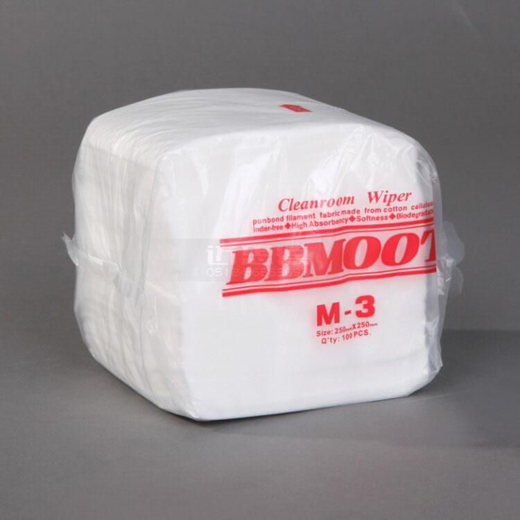 Myesde Lint Free M3 Industrial Cleaning 35gsm Viscose 50% Polyester 25cm X 25cm M-3 Cleanroom Wipes Paper