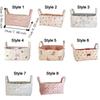 Cotton Small Quilted Storage Basket Folding Cosmetic Organizer  Dresser