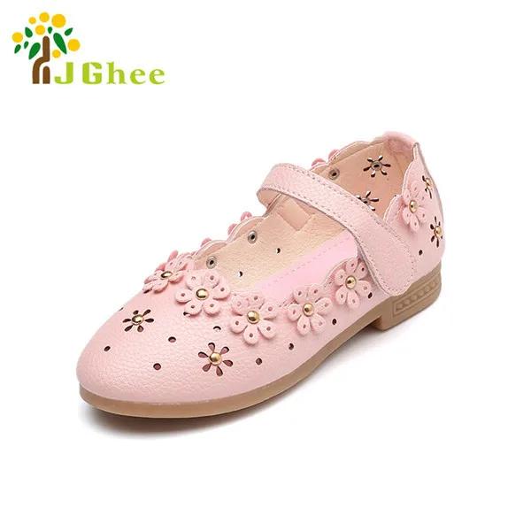 Mumoresip PU Кожаные Туфли для девочек Туфли на плоской подошве с цветочным принтом и вырезами для девочек Мягкая обувь для девочек Лоферы