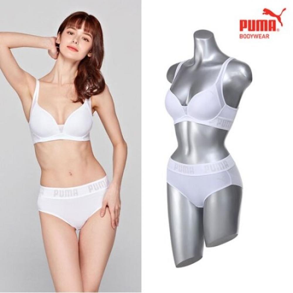 Puma Bodywear Puma Active Comfort Bra Panty 2 Piece Purple White