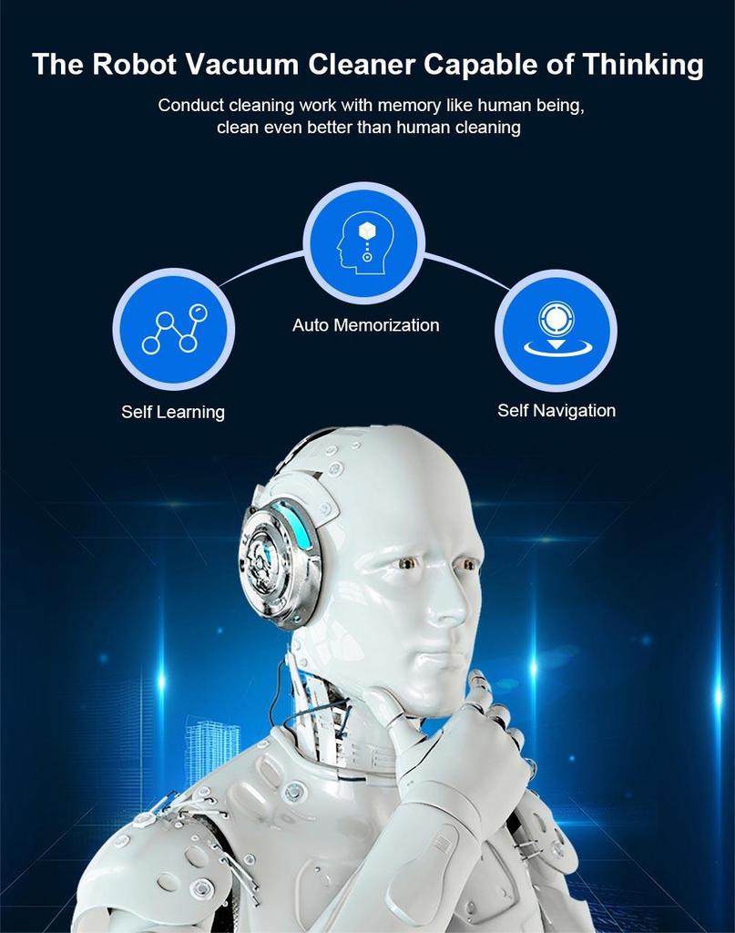 LIECTROUX M7S Pro Robot Vacuum Cleaner, 2D Map Navigation, 4400mAh Battery, Run 110mins, Dry and Wet Mopping - Black