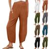 Женские повседневные брюки Брюки для женщин Повседневные летние Сборки Высокая посадка Свободные Легкие брюки С карманами