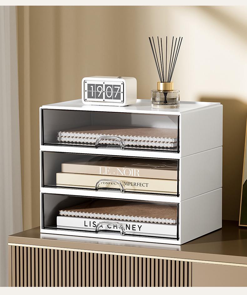 Многофункциональный настольный ящик для хранения с выдвижным ящиком - Подставка для ручек и органайзер для канцелярских товаров большой вместимости