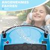 360 degrees Rotation Kids Bumper Car, 12V Waltz Car with Remote Control, Dual Joystick, Music, Lights, Light Blue