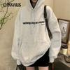 Women's Plus Size Autumn and Winter Padded Loose Hooded Sweatshirt
