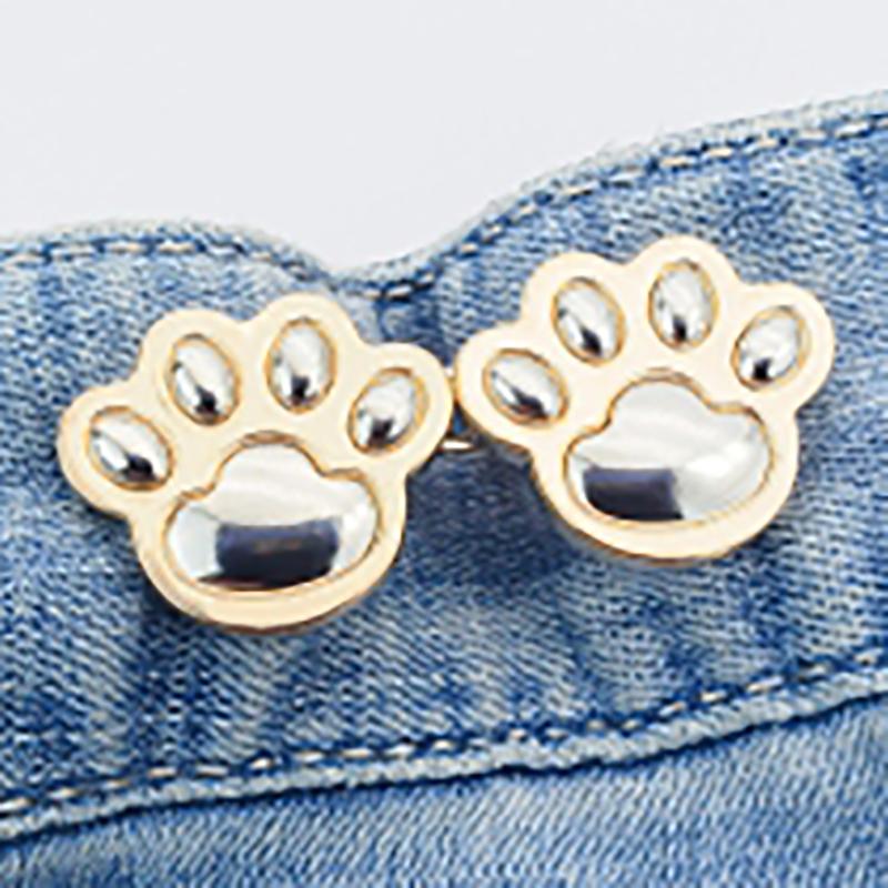 Милый кошачий коготь, затягивающая пряжку на талии, броши, зажимы, регулируемая кнопка, джинсовые пуговицы, съемные аксессуары для одежды