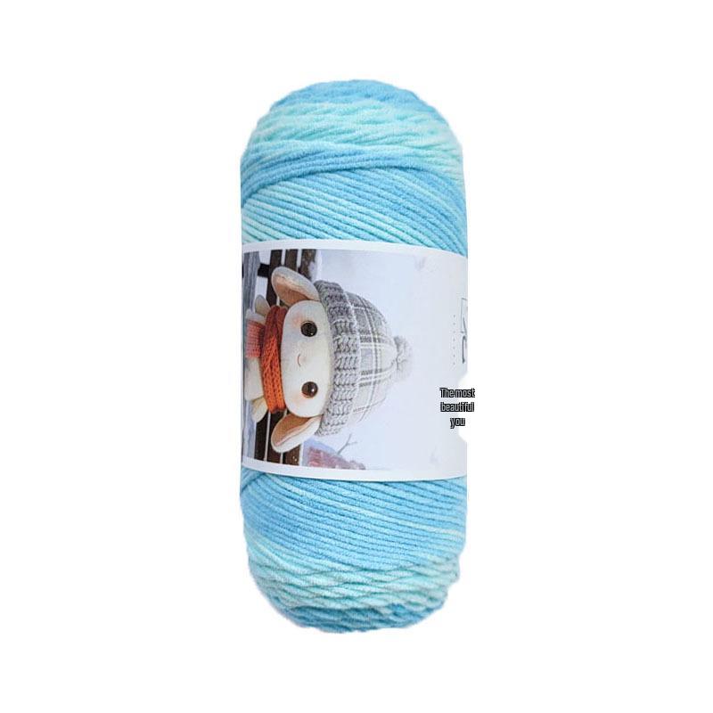 5-Ply Colored Combed Cotton Baby Yarn for Hand-Knitting and DIY Crochet Projects, Ideal for Flower Bouquets and Medium-Thickness Blankets