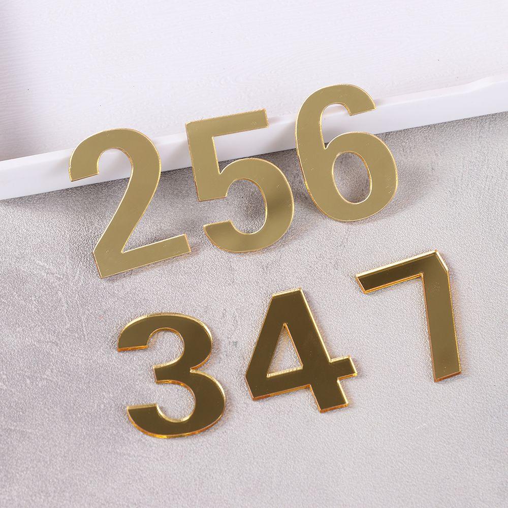 Home Door Label Self-adhesive Gate Digits Door Numeral Plaque Door Plate Number House Drawer Sign
