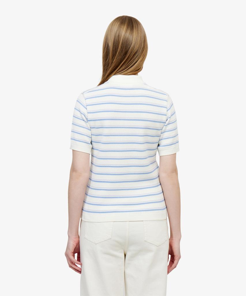 LACOSTE Women'S Striped Sweater Polo Shirt Pf710E-56G Aey