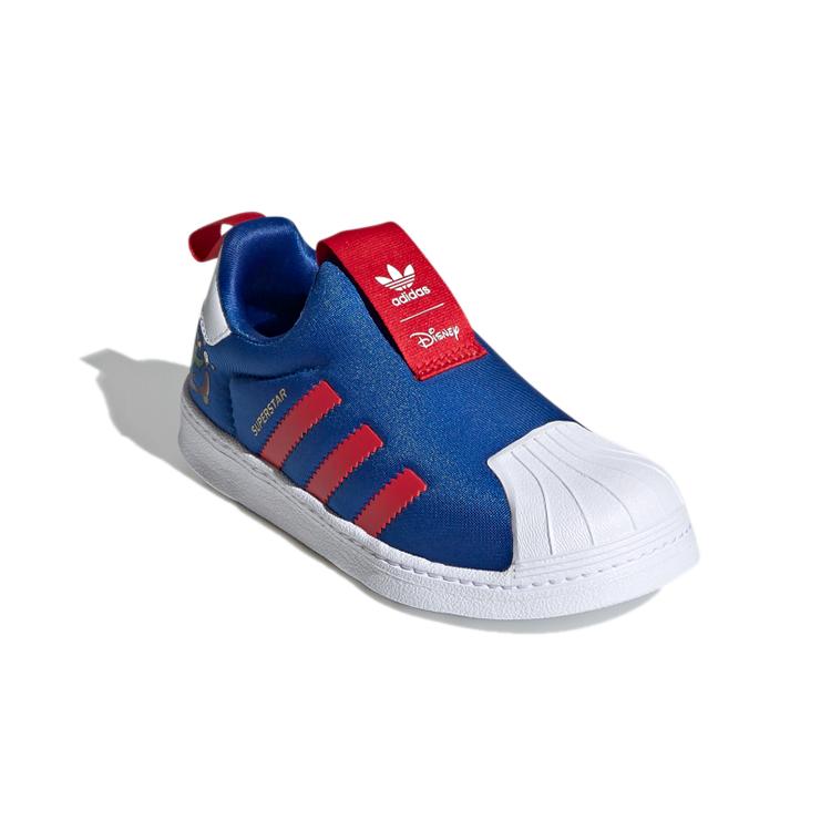 Adidas Originals SUPERSTAR 360 Breathable Low top Kids' Skateboarding Shoes Blue Red Children Aged 3 7 Years Old FW8041