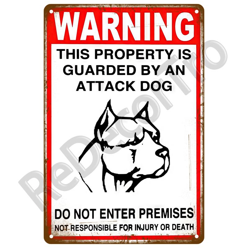 Metal Sign Decorative Wall Plate Art Beware Plaque Metal Vintage Decor Accessories Warning Danger Tin Sign Poster Caution Beware