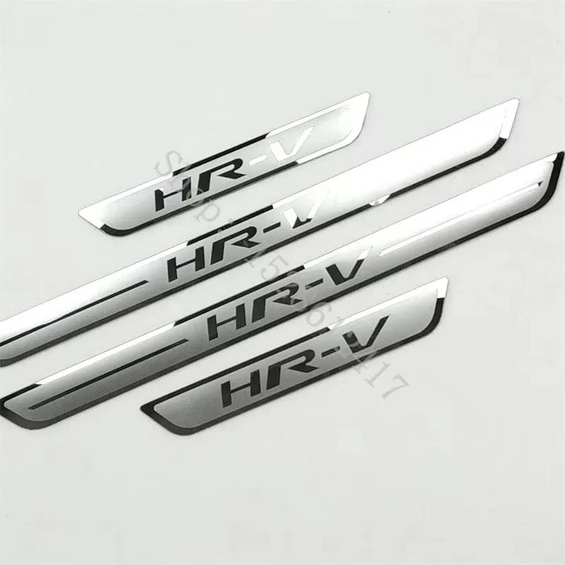 QLN2 For Honda HRV HR-V Vezel 2014 2015~2025 Stainless Steel Scuff Plate Door Sill Guards Thresholds Cover Trims Car Accessories