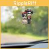 Halloween Couple Skull Acrylic Car Decoration With Cartoon Style For Interior Decor