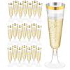5pcs 5OZ Champagne Cup Disposable Plastic Flutes Cups Wedding Birthday Party Supplies Bar Drink Red Wine Ice Cream Cup
