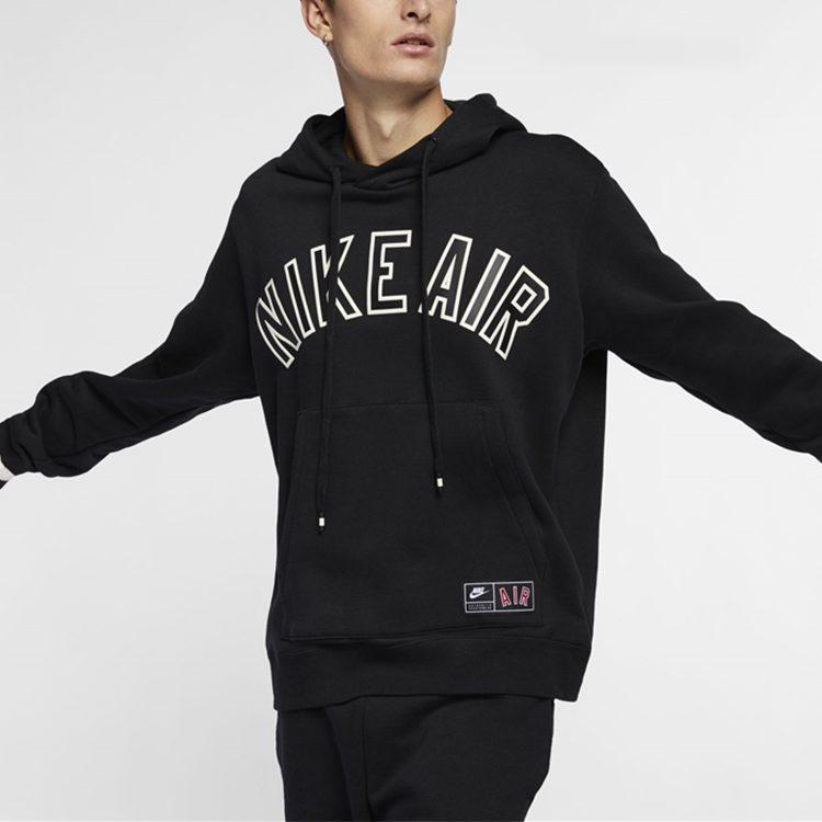 Nike Толстовки Мужские Черные С Капюшоном Умеренная Обычная AR1818-010