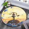Frieren3 Round Area Rug,Carpet Rug for Living Room Bedroom Sofa Playroom Decor,Non-slip Floor Mat