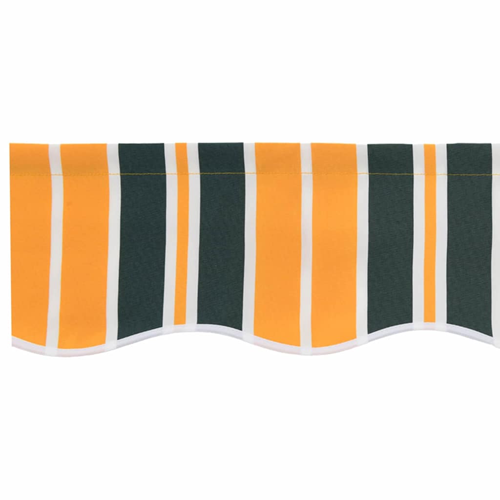 Replacement Canopy Fabric Green and Yellow 6 x 3 m Polyester
